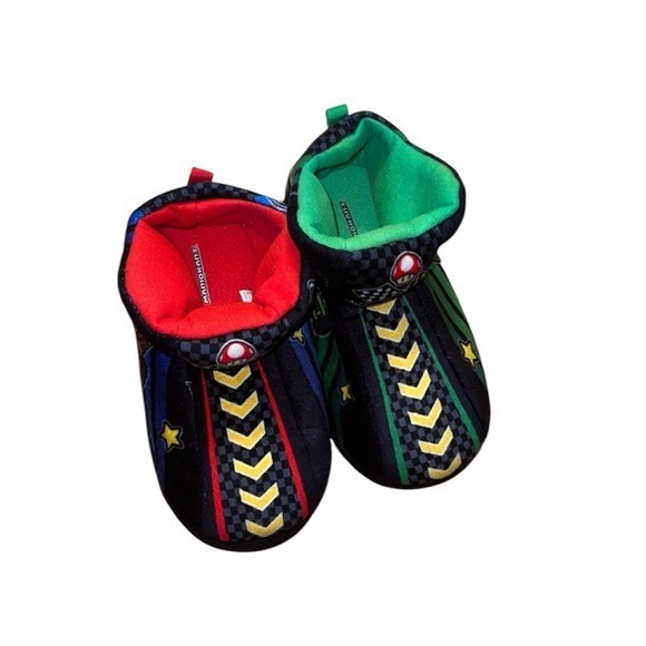 Mario Kart Toddler Slippers - Luigi and Mario - Indoor Booties - Picture 1 of 5